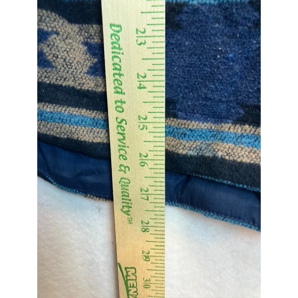 Perch by Blu Pepper Aztec Print Flannel Shirt Jacket Women's 1XL Blue Tan Black Size undefined - Image 5