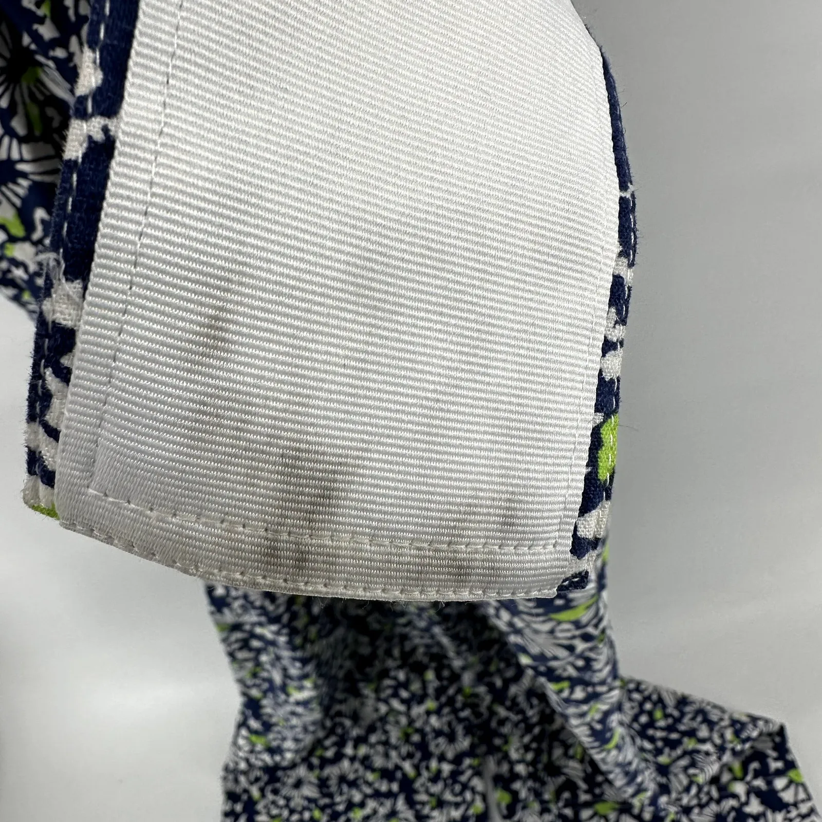 Tanya Taylor Avalon Jumpsuit Linen Blend Short Sleeve V-Neck Floral Navy 10 - Image 5