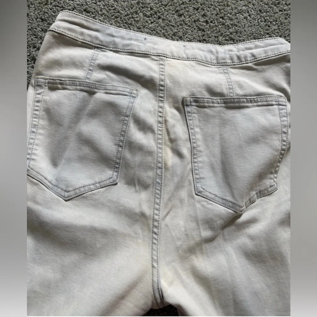 We The Free Flare Wide Leg Jeans High Rise Womens Size 29 Stretch Light Wash - Image 11