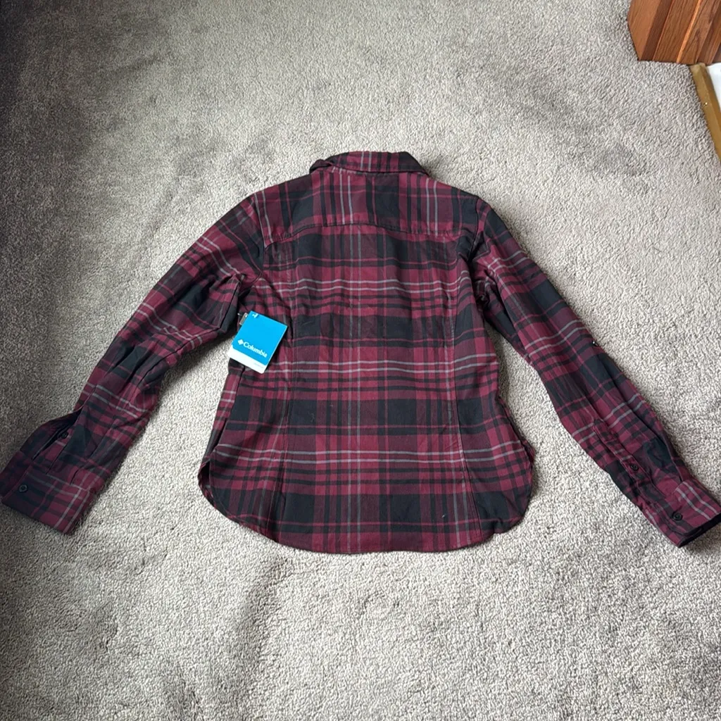 Columbia Plaid Virginia Tech VT Hokies Button Down Top SIZE S - Image 6