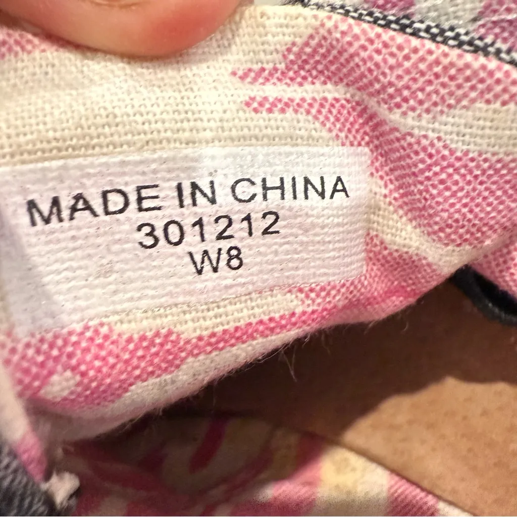 Toms Desert LaceUp Espadrille Wedges Ankle Booties Womens Size 8 Black Chambray - Image 9