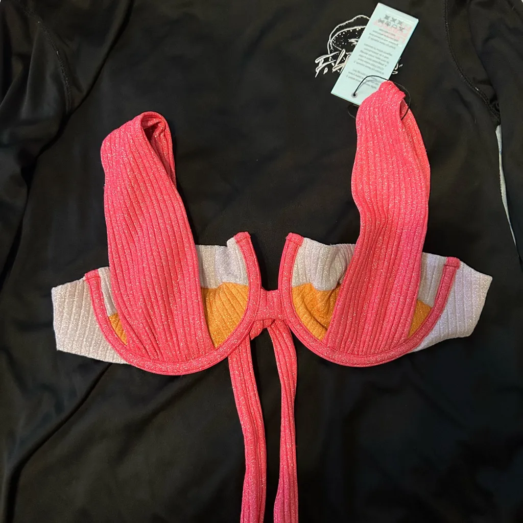 OneOne swim glittery bikini set Pink - Image 4