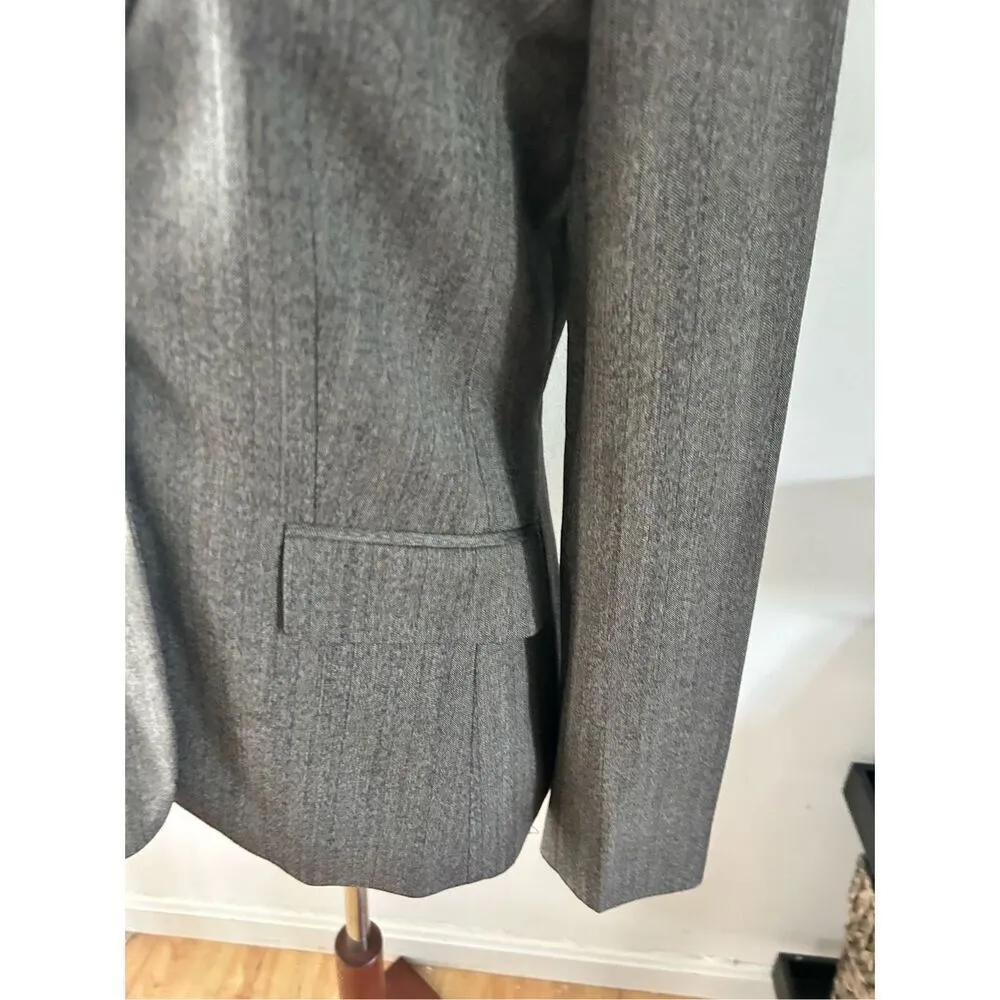 J crew gray blazer size 2 two bottom form fitting work blazer classy stylish wo Gray - Image 3