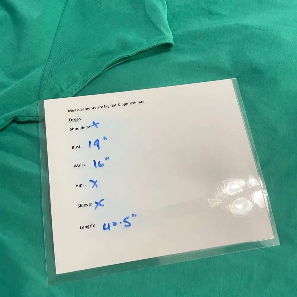 Garnet Hill Dress-Women Sz 14-Green Cotton/ Modal-Cap Sleeve - Image 11