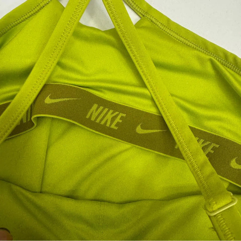 NIKE Women's Indy Bra Tank Top Bright Cactus Chartreuse Green Size XL - Image 7