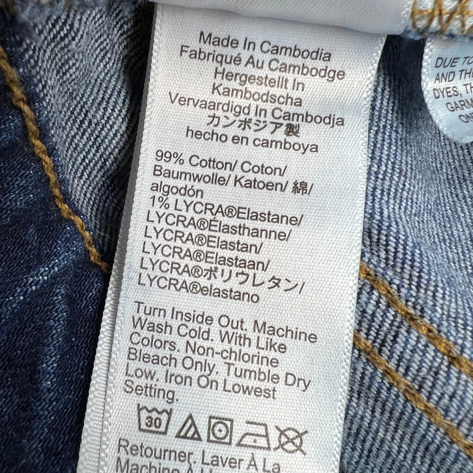 J. Crew Factory Mid Rise Flare Crop Button Fly Dark Wash Jeans Size 29 - Image 11