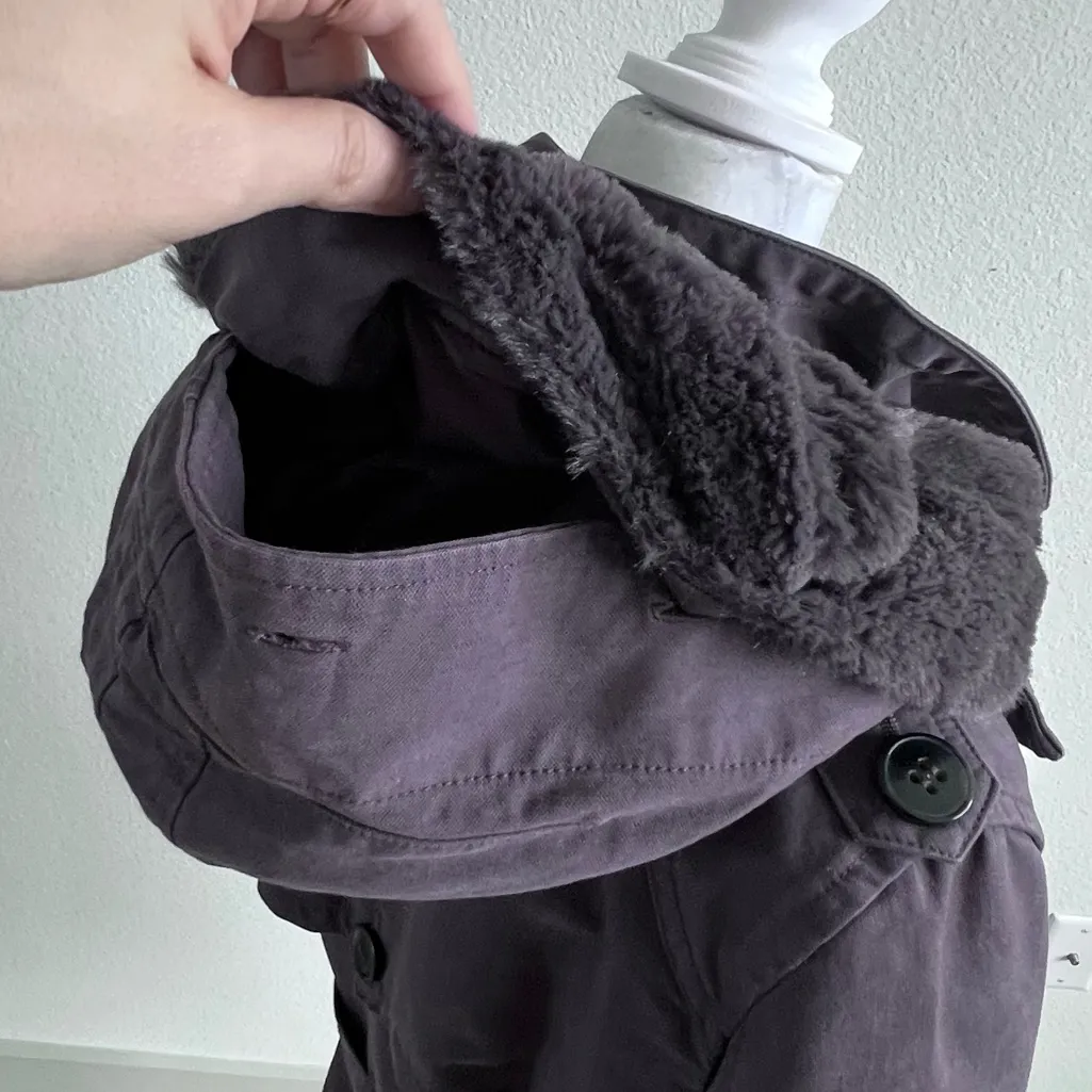 Comptoir Des Cotonniers women’s Purple Trench Coat with warm layer small $650 Size XS - Image 11