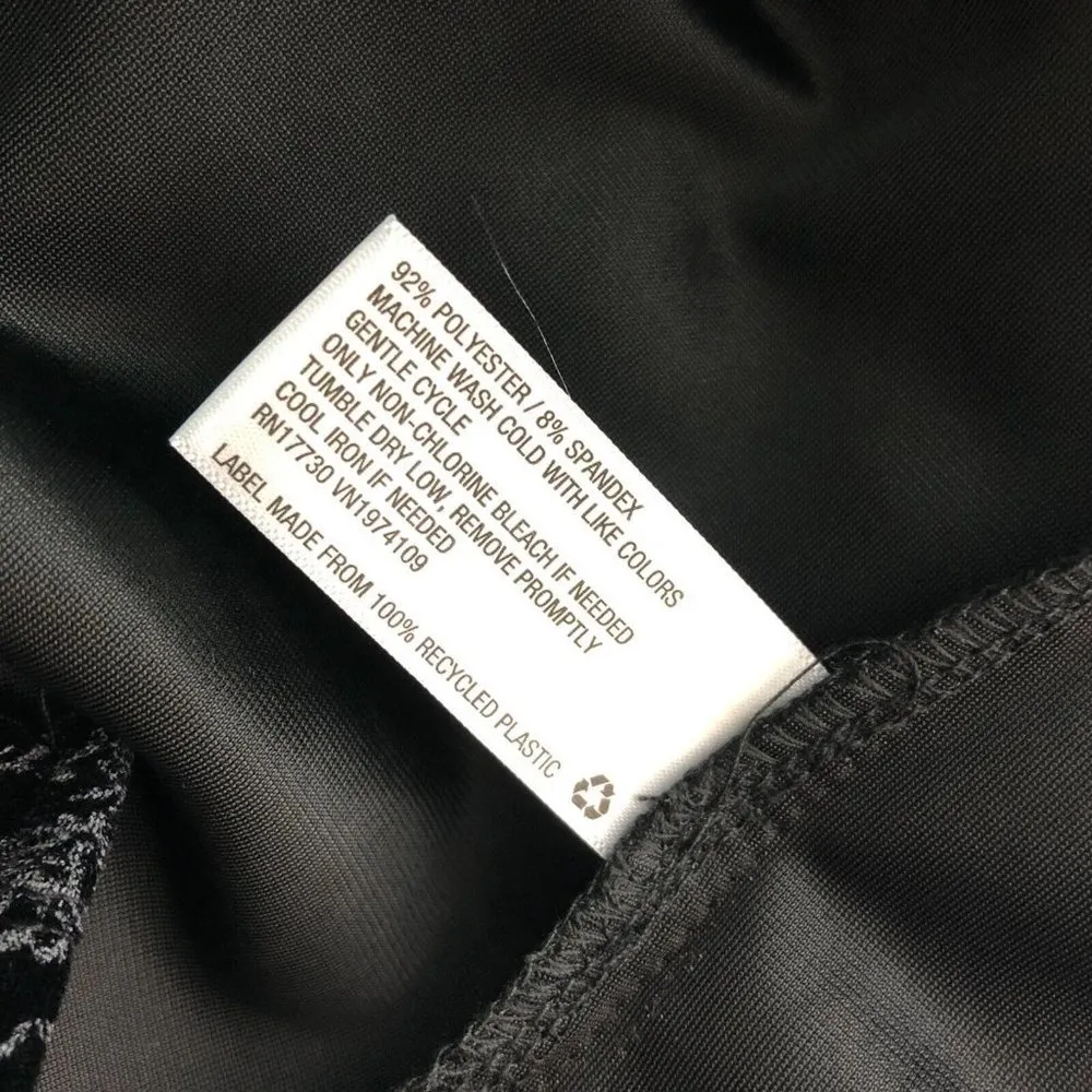 Wild Fable Mini Dress Halter Velvet Paisley Geometric Slit Black Stretch Size S - Image 4