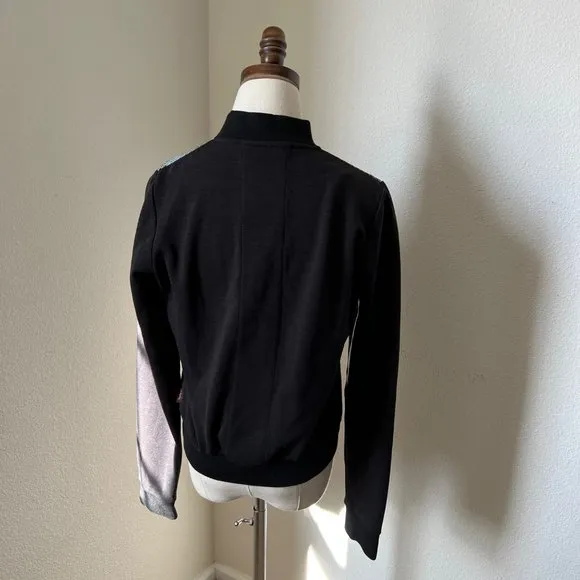 EUC Rapha + Liberty of London Two Tone Bomber Jacket Women M‎ Windproof Jersey Black Size M - Image 4