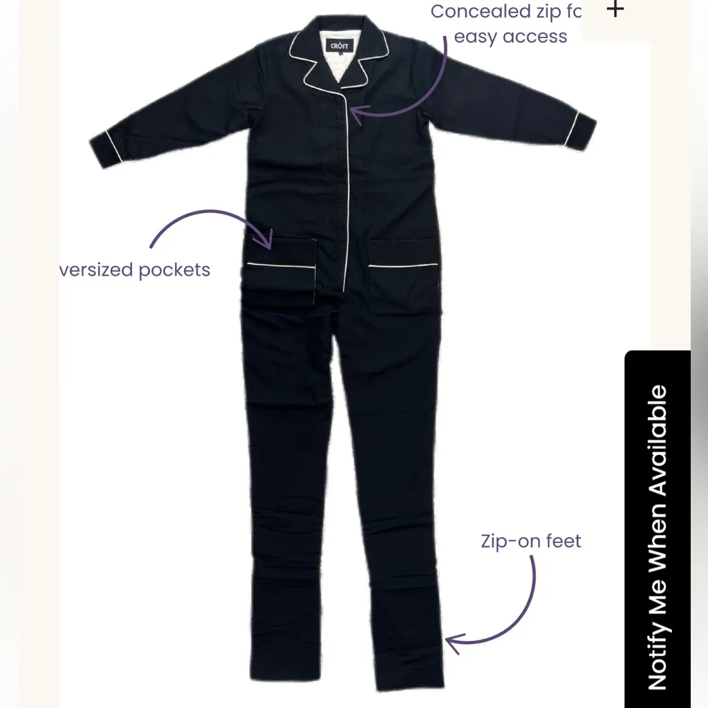 Croft Coveralls NWOT $169 The Ultimate Adult Sleepsuit for Co - Image 3