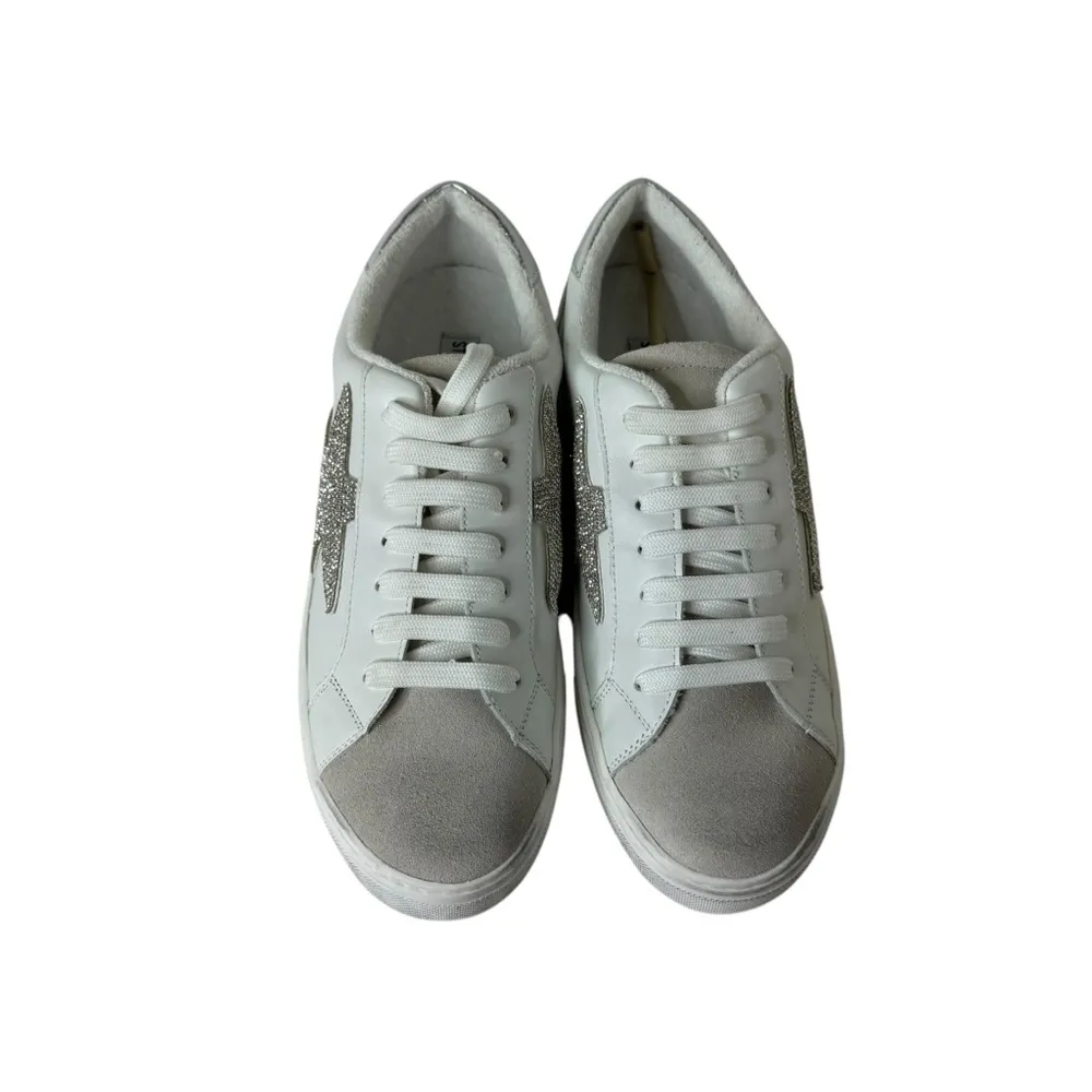 Steve Madden Rezume Sneaker in Rhinestone Silver 9.5 - Image 3