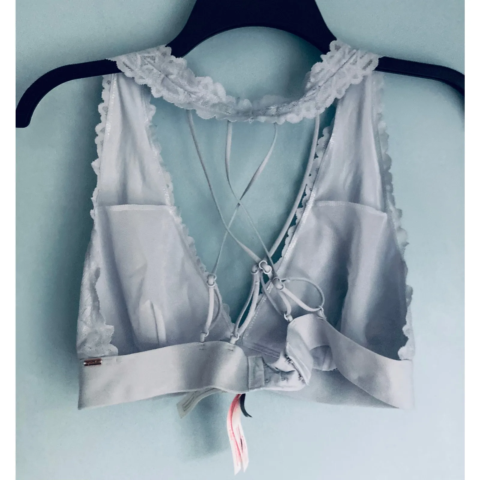 Victoria's Secret PINK Lace Bralette Blue M-DD NWOT - Image 5