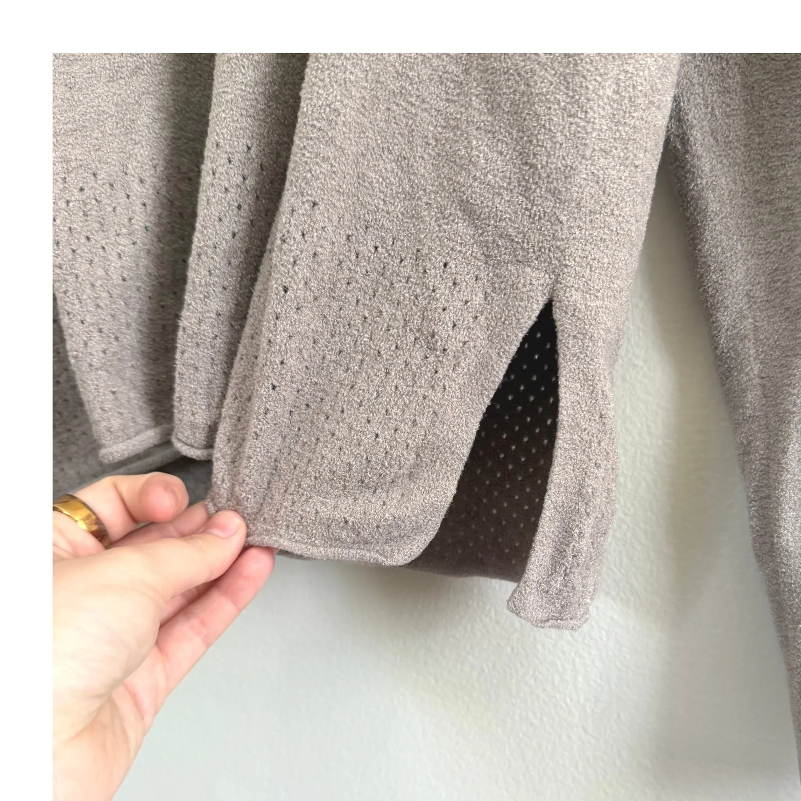 Barefoot Dreams Women's CozyChic Ultra Lite Pullover Hoodie Taupe Size 2XL - Image 5