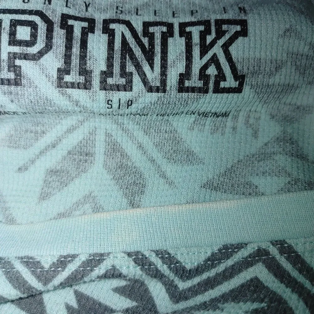 PINK Womens Aztec Print Pajama Set Size S - Image 3