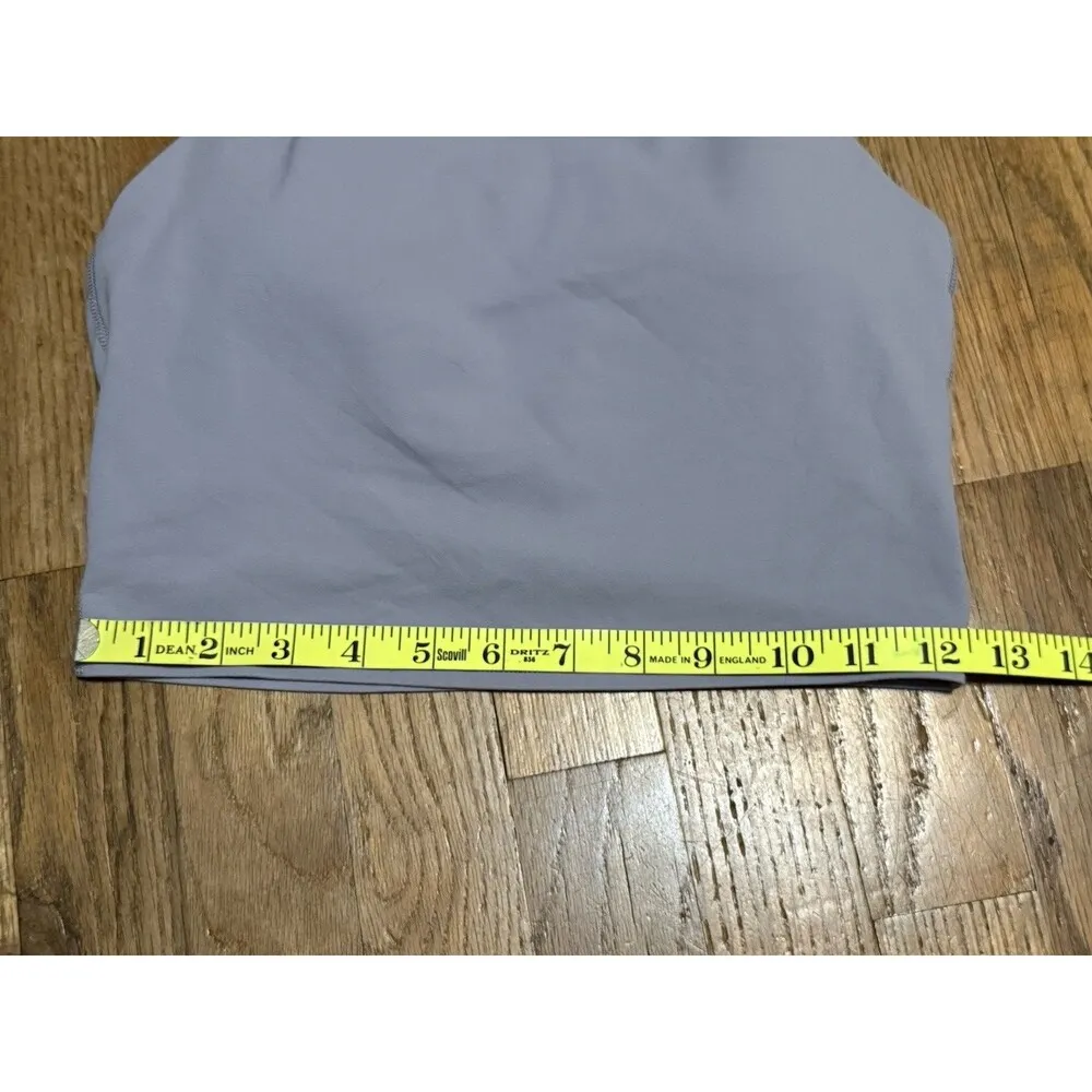 Athleta Conscious Crop Longline Logo Sports Bra Tank Top Purple Women's Size XS - Image 8