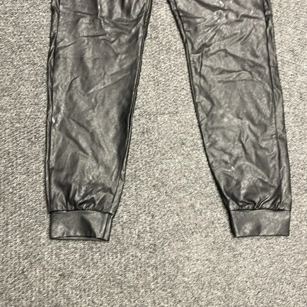 Commando  Faux Leather Smocked Jogger Pants Size Small Black - Image 3
