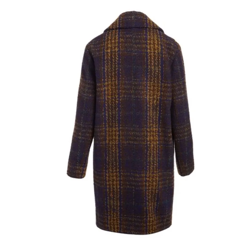 NWT  Kensie Women's Long Plaid Houndstooth Coat with Patch Pockets Woolblend - Image 7