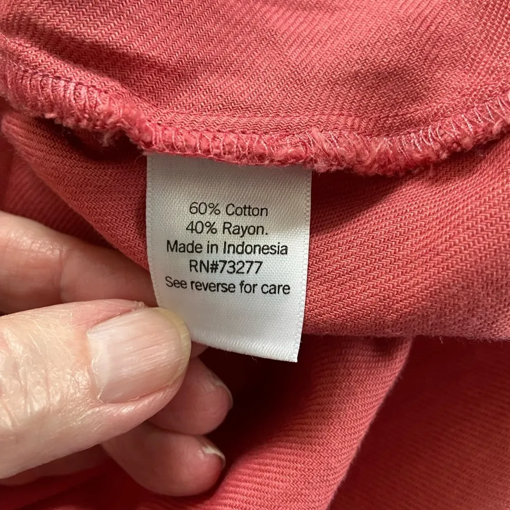 Croft & Barrow A-Line Shirtdress Short Sleeve Knee Length Mauve Pink Size Small - Image 5