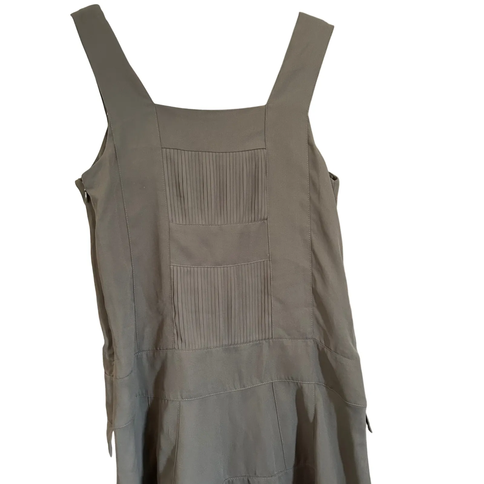 Nanette Lepore Olive Green Dress Sleeveless‎ Mini Utility Pockets Size XS - Image 7