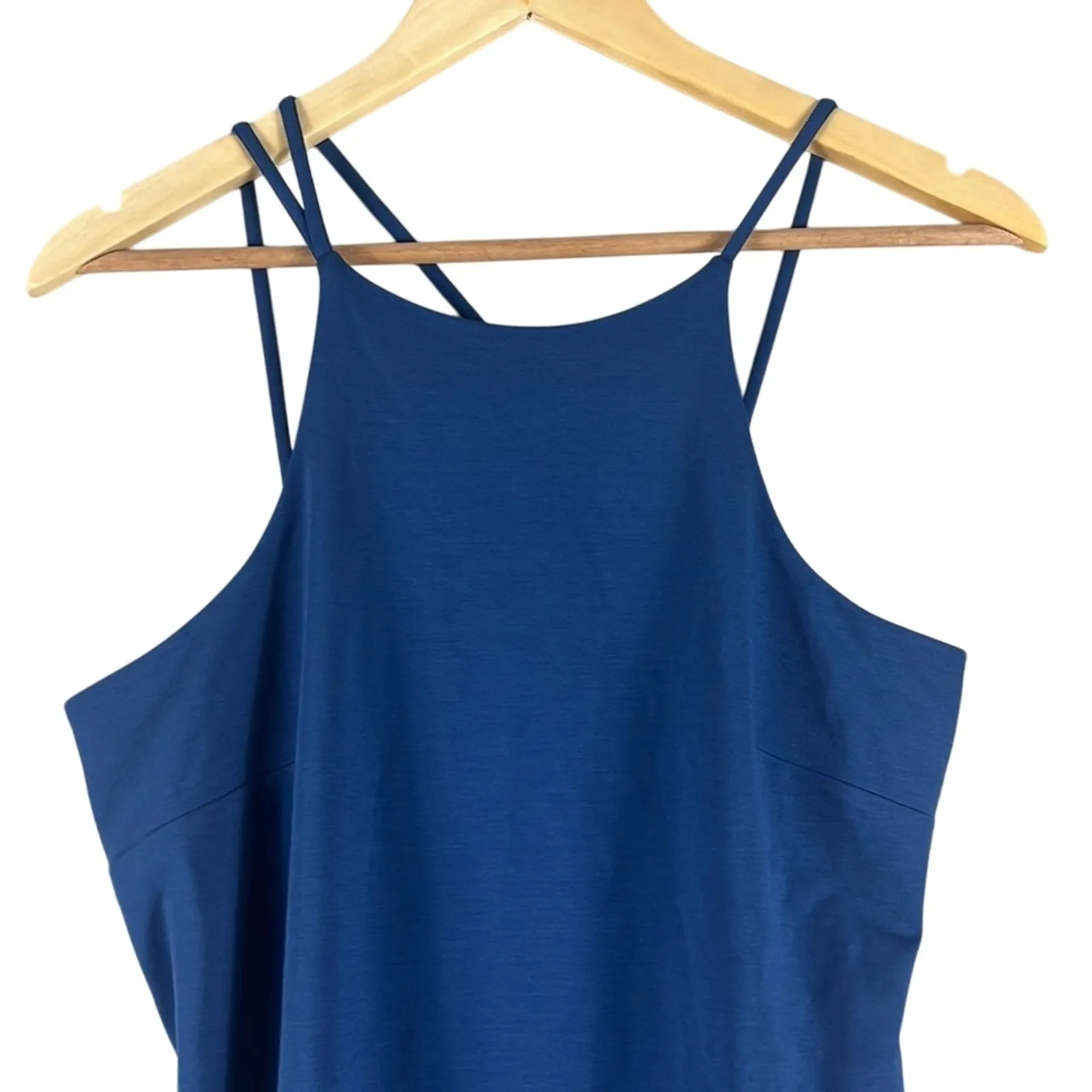 NWT Banana Republic Mini Dress Womens XS Blue Strappy Minimalist Modern Coastal - Image 3