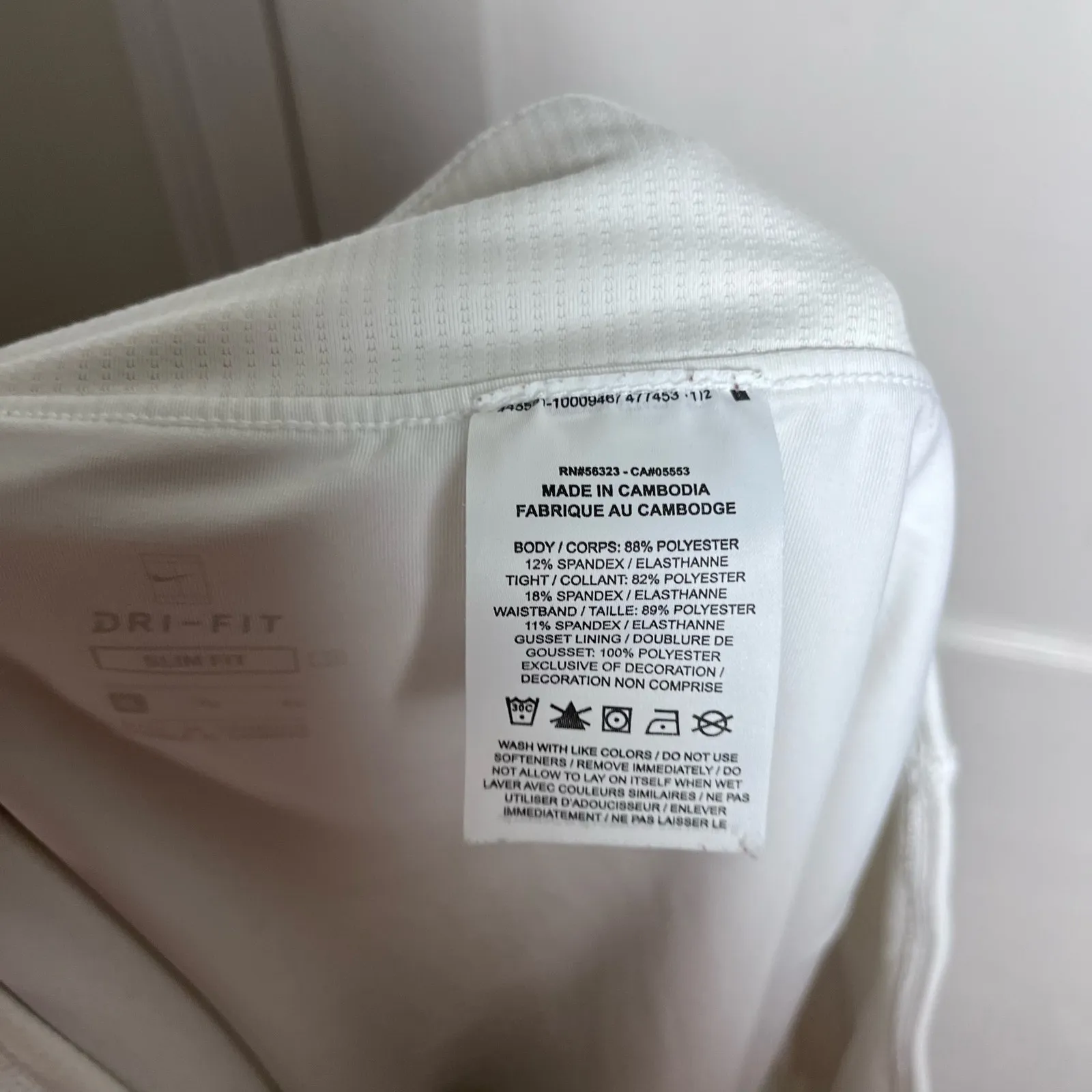 Nike Athletic Skort Women's XL White Flowy Wide Waistband Tennis Logo Sporty - Image 6