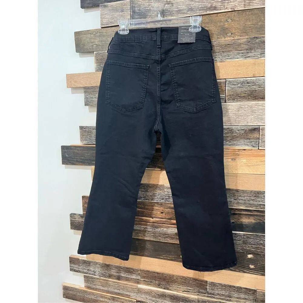 Banana Republic NWT cropped bootcut high waisted jeans petite sz 31 or 12 - Image 2