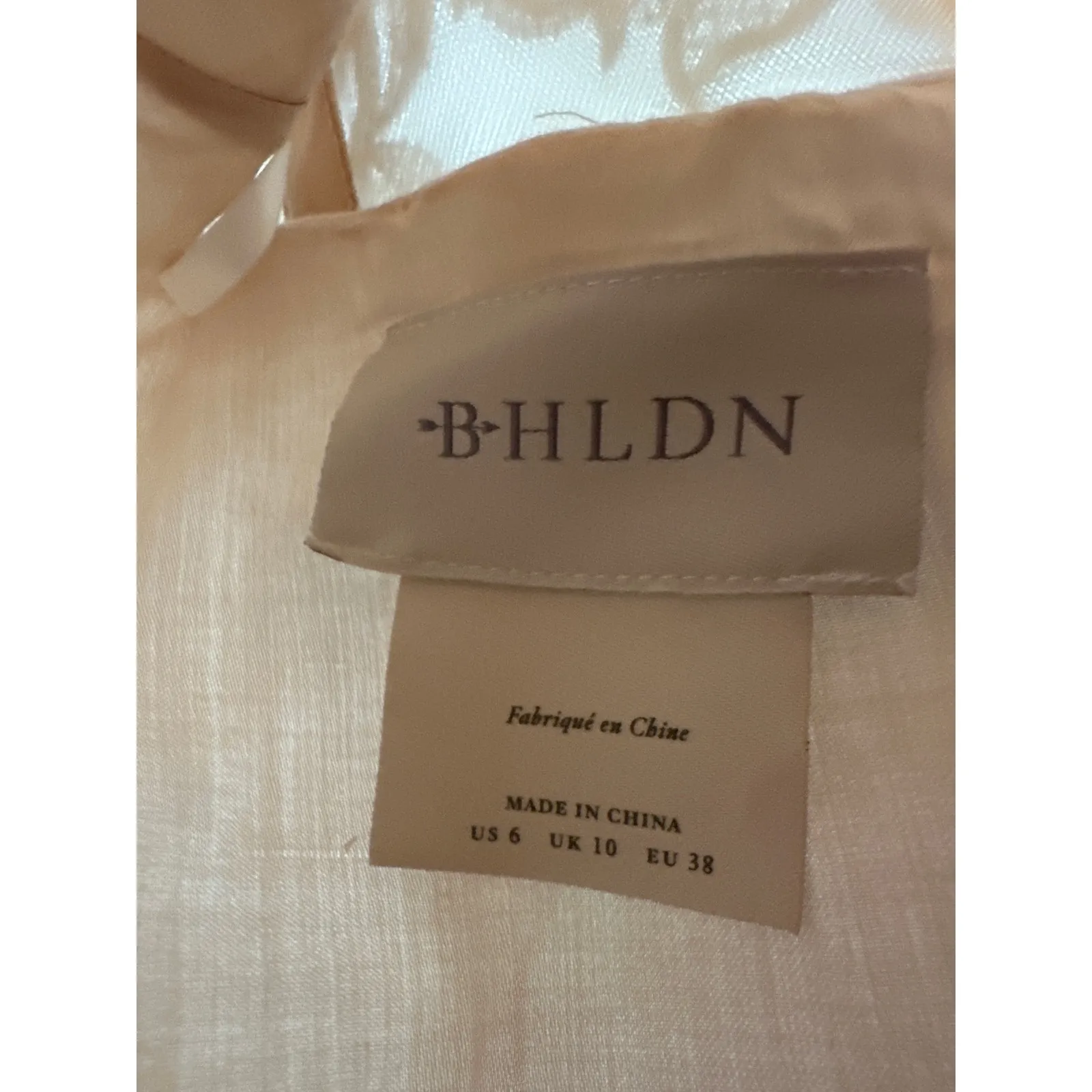 BHLDN NWT White Lace Square Neck Bridal Mini Dress Structured Skirt Size 6 - Image 6