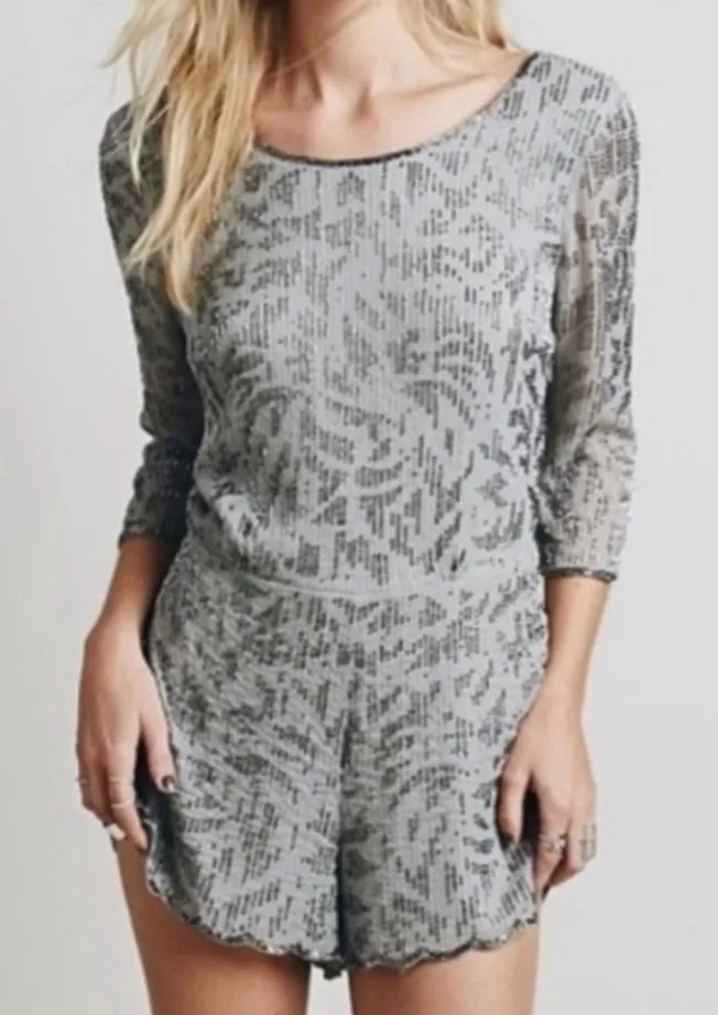 Free People  Sequin Romper - Image 2