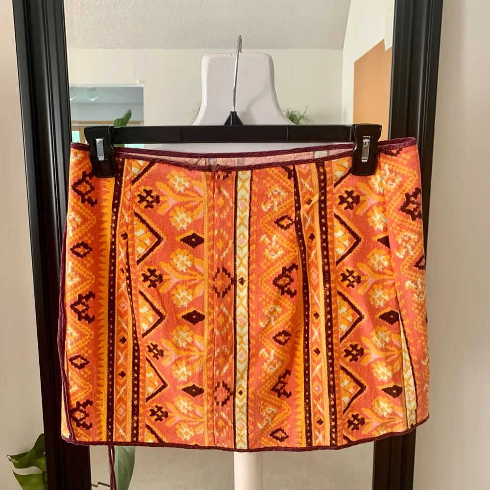 NEW FREE PEOPLE Cleo Wrap Mini Skirt - Image 5