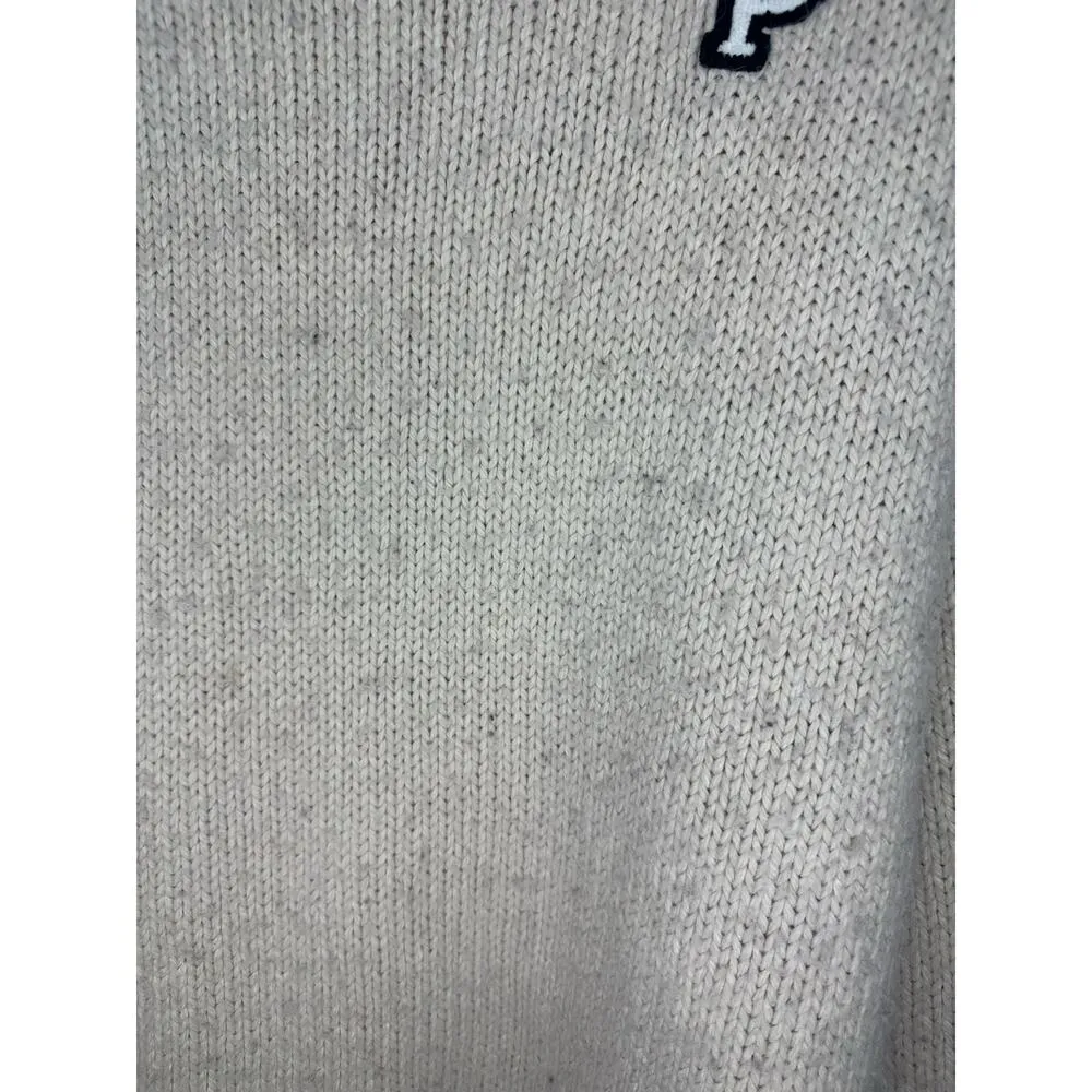 PINK Victoria's Secret Crewneck Pullover Sweater Women's Size Large Beige Warm - Image 6