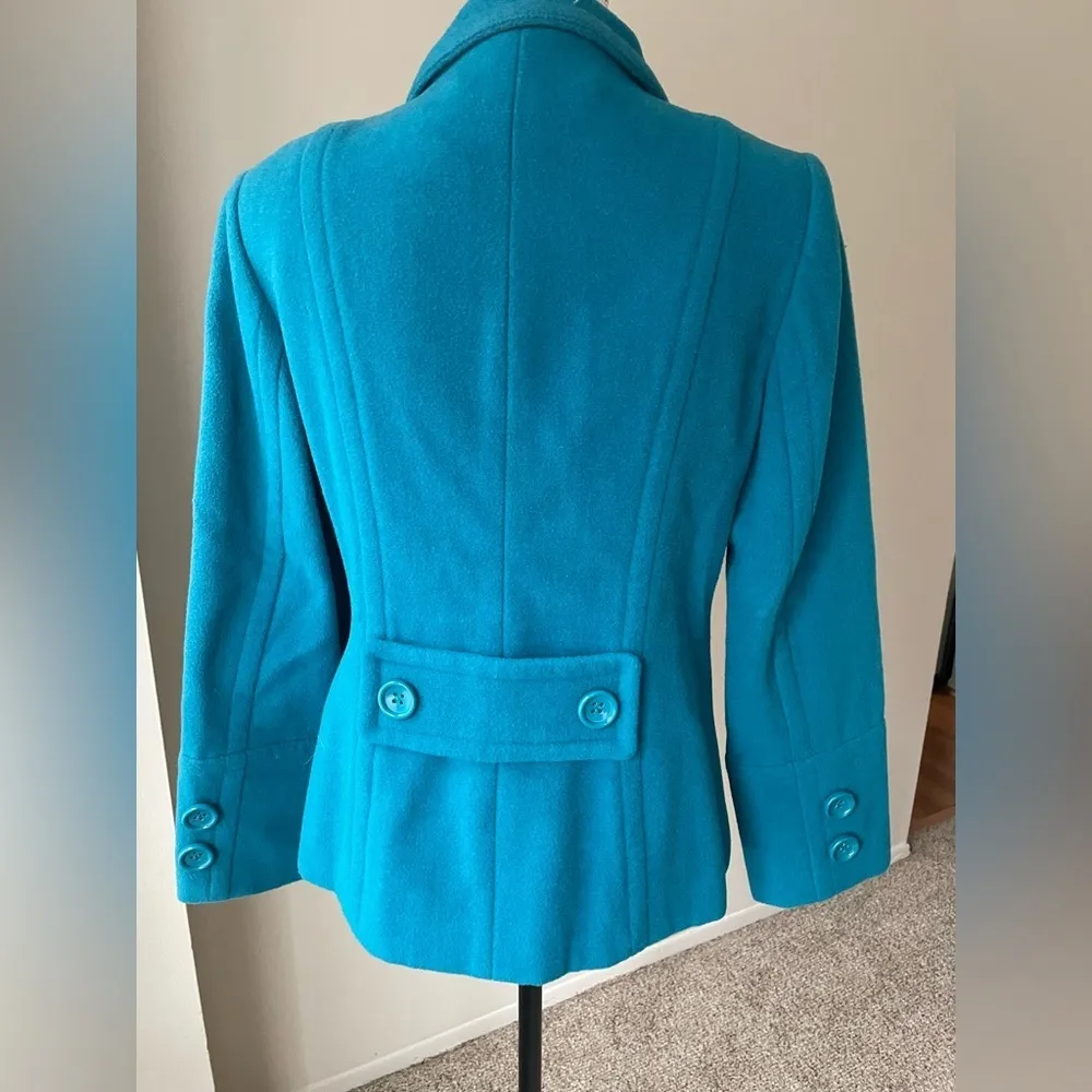 Relativity Blue Wool Vintage Boxy Blazer Double Breasted Size Small - Image 7