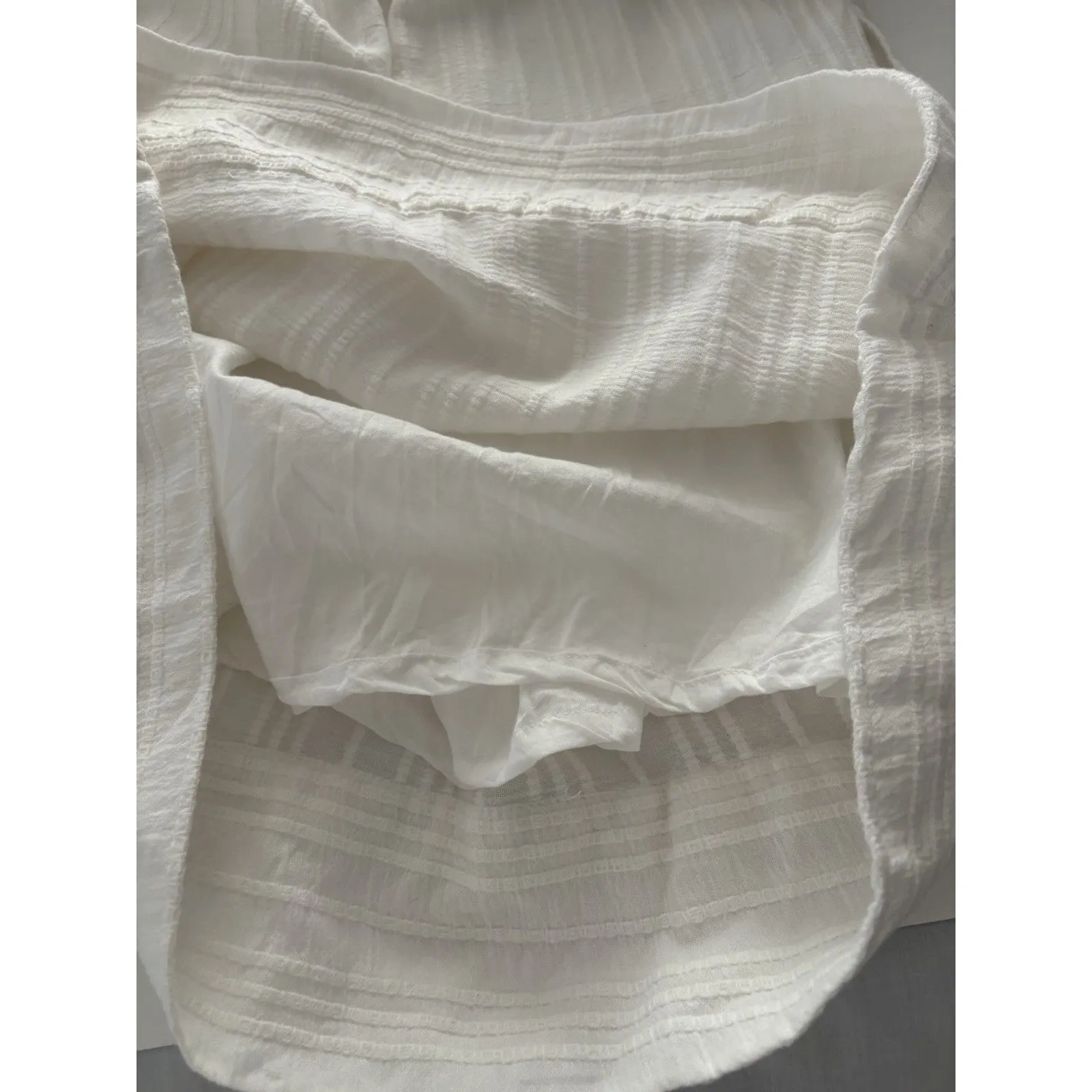 Faherty Isha Dress Womens Small White Organic Cotton Coastal Beachy Lagenlook * - Image 7