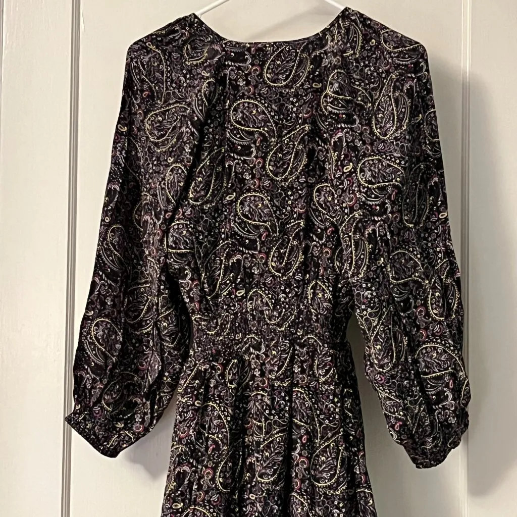 Elizabeth James The Label Hallie dress paisley size XS tiered smocked NWT - Image 8