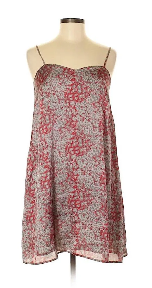 Animal Print Red Satin Dress - Image 3