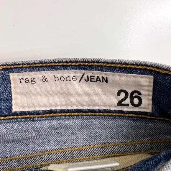 Rag & Bone Raw Hem‎ Light Wash Jeans Size 26 - Image 5