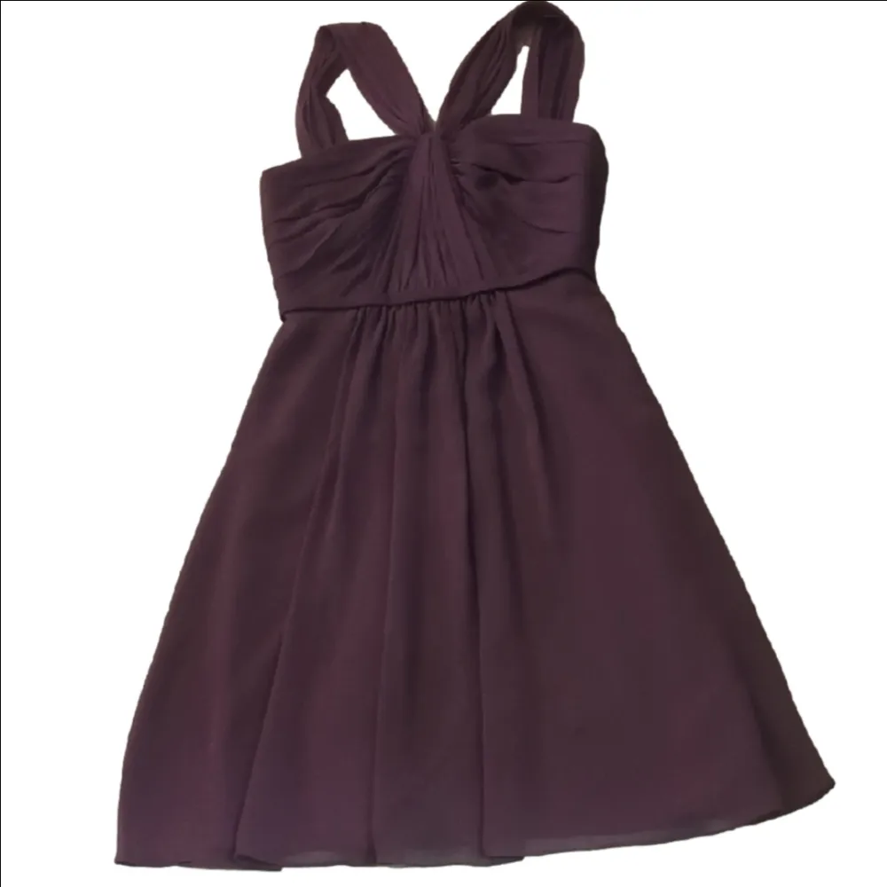 David's Bridal Plum Dress Size 2 - Image 2