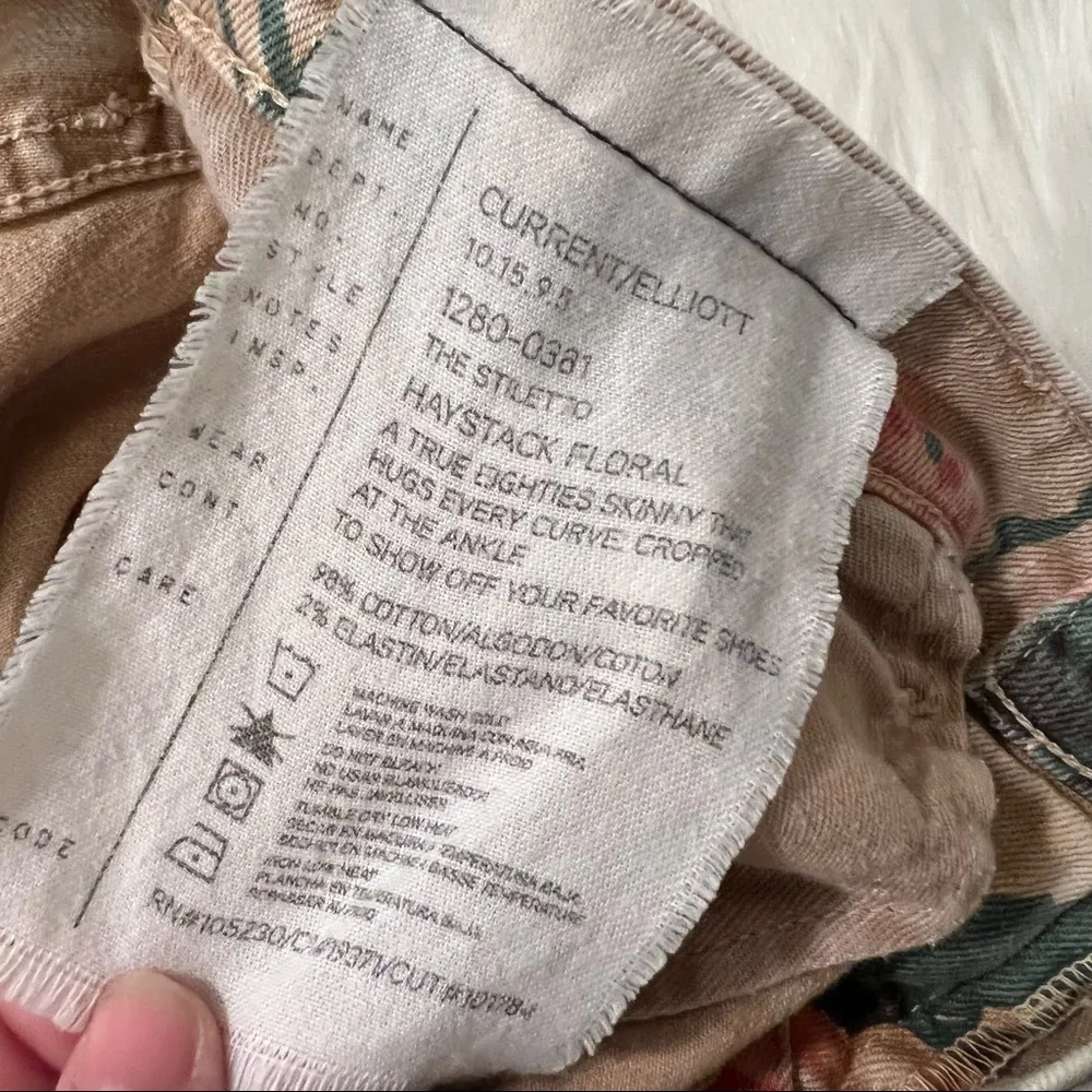 Current/ Elliott The Stiletto Jean in Haystack Floral - Image 11