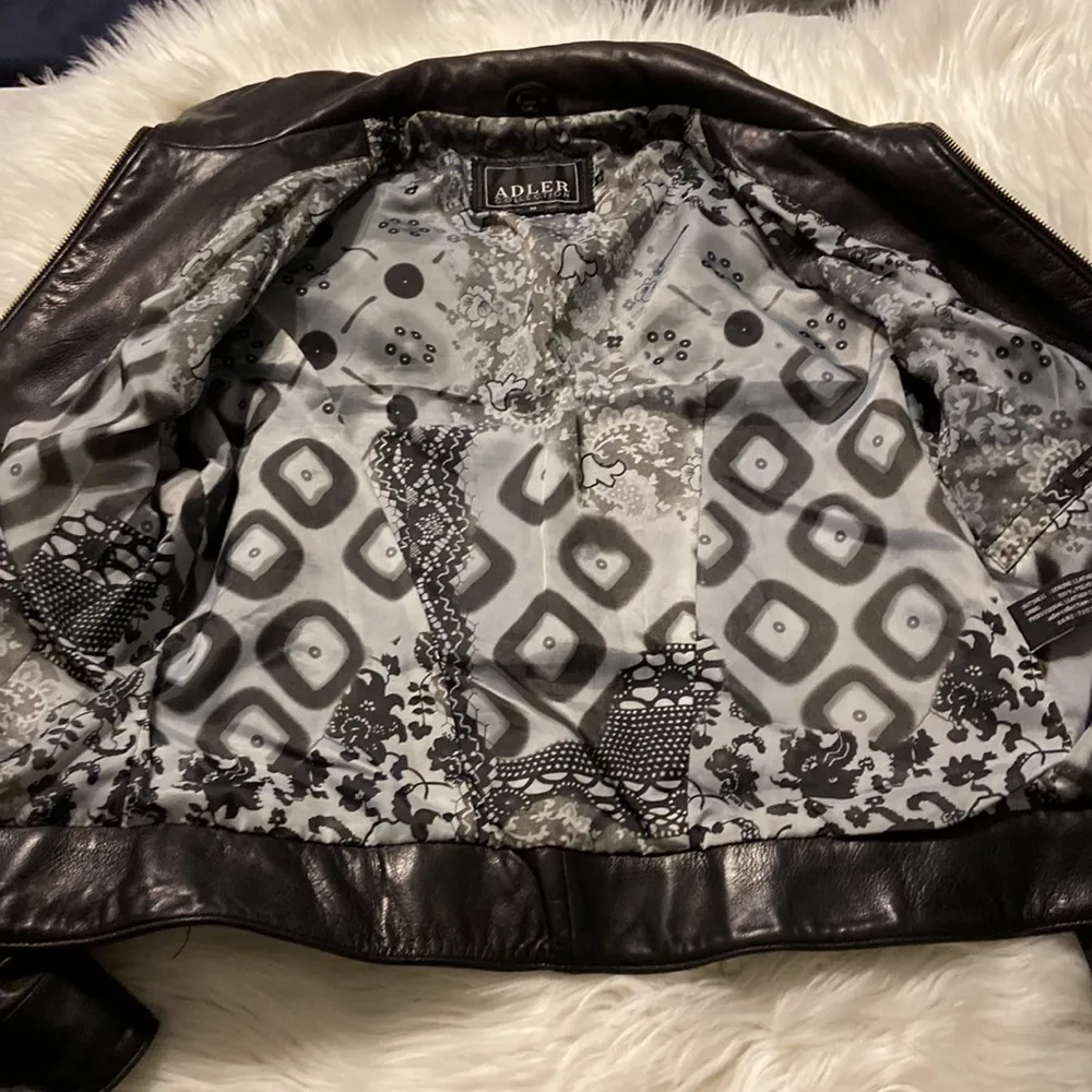 ADLER COLLECTION LAMB SKIN LEATHER JACKET SIZE M - Image 7