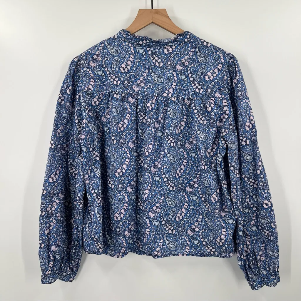 J. Crew Button-front Ruffleneck Popover Blouse In Liberty Bourton Bloom - Image 11