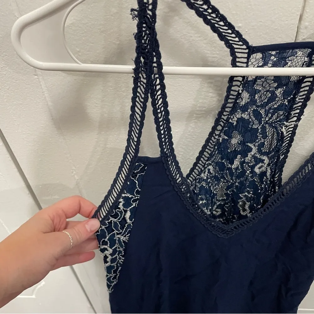 City Triangles Blue Lace Swing Mini Dress - Image 3