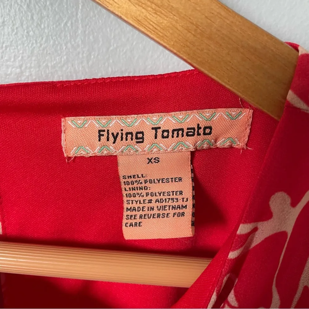 Flying Tomato, Women's, Mid-Dress, Long-Sleeved, Size XS, Color Red and Tan - Image 10