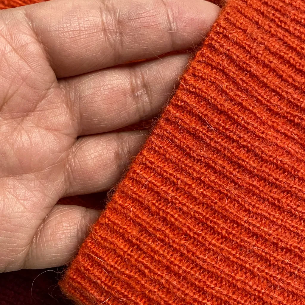 XXL SCOTCH & SODA wool Alpaca Blend Color Block Orange Long Sleeve Knit Sweater - Image 11