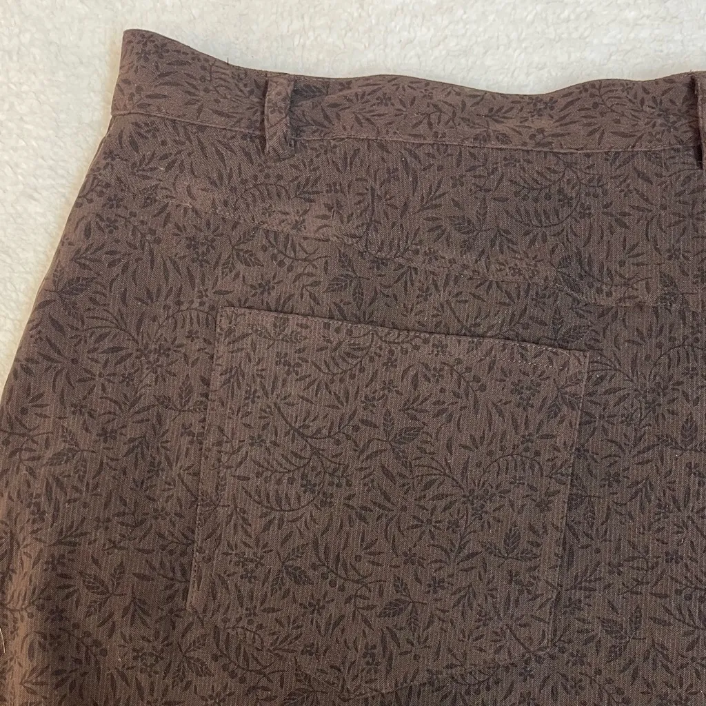 Vintage Norton Studio Brown Jacquard Pants Plus Size 18 Gorgeous Chocolate Brown - Image 5
