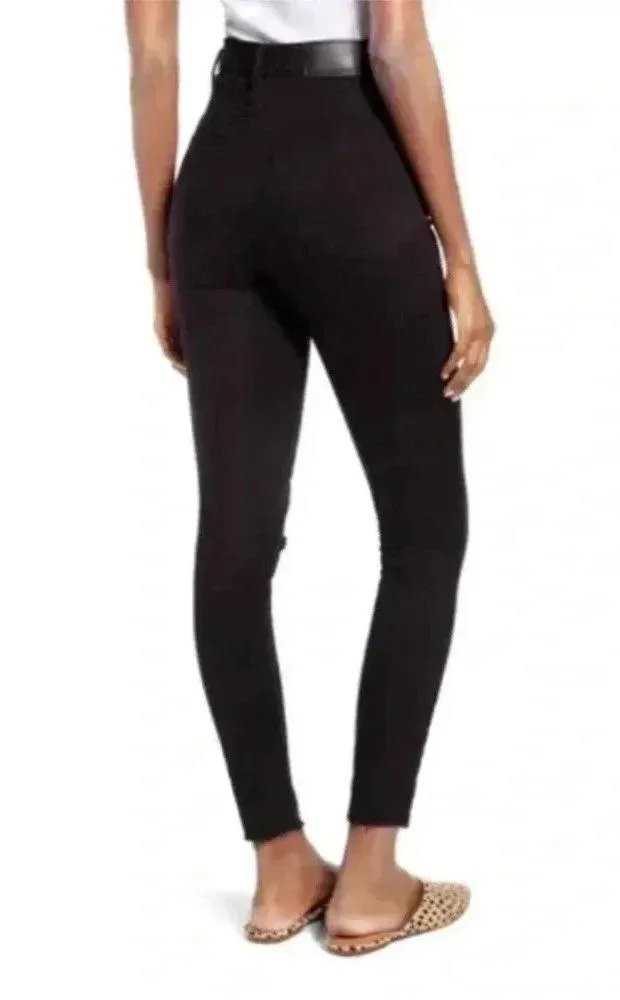 MADEWELL 11" High Rise Skinny Raw Hem Ankle Skinny Jeans Black Casual Size 27 - Image 4