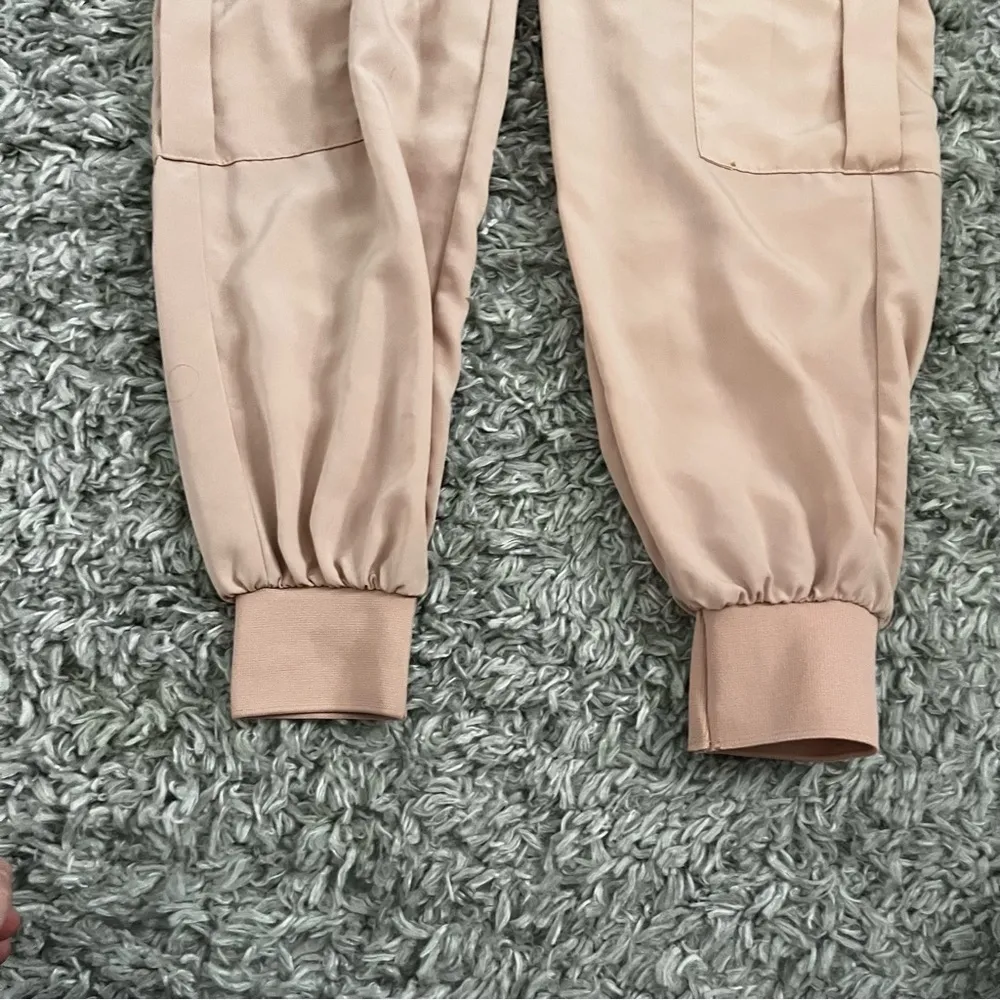 Zara Light Pink Trouser Cargo Joggers size Medium - Image 3