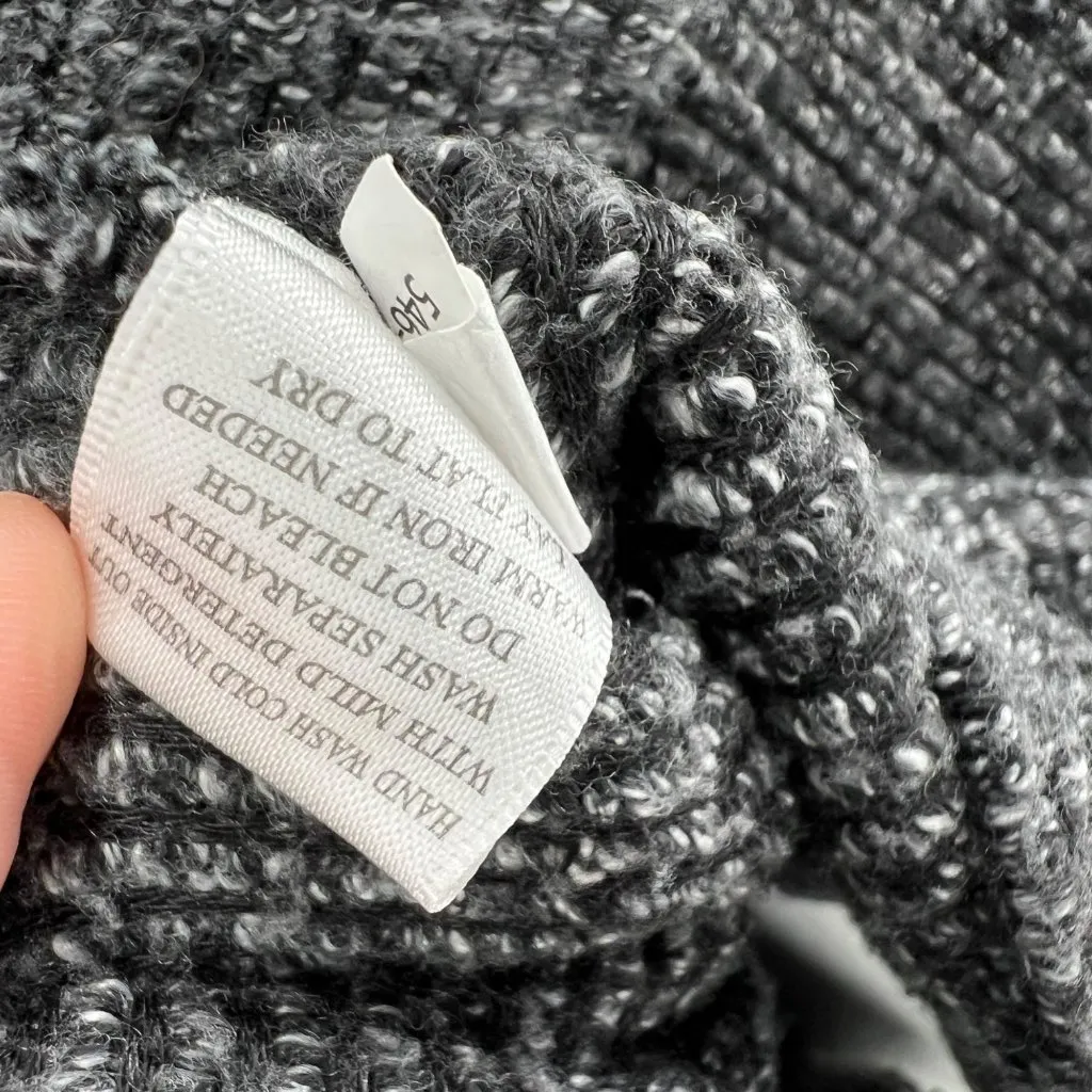 Bobi Los Angeles Off-Shoulder Knit Top Charcoal Gray Size Medium - Image 9