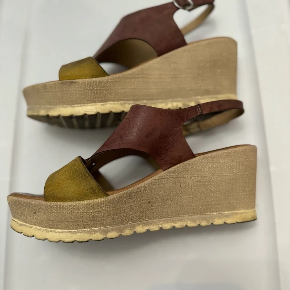 Wedges Made In Spain Tan Size 9 - Image 6