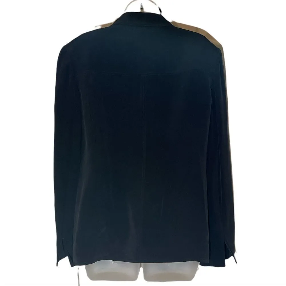 Jones New York Vintage Silk Black Ibiza Blazer New With Tags 12 - Image 4