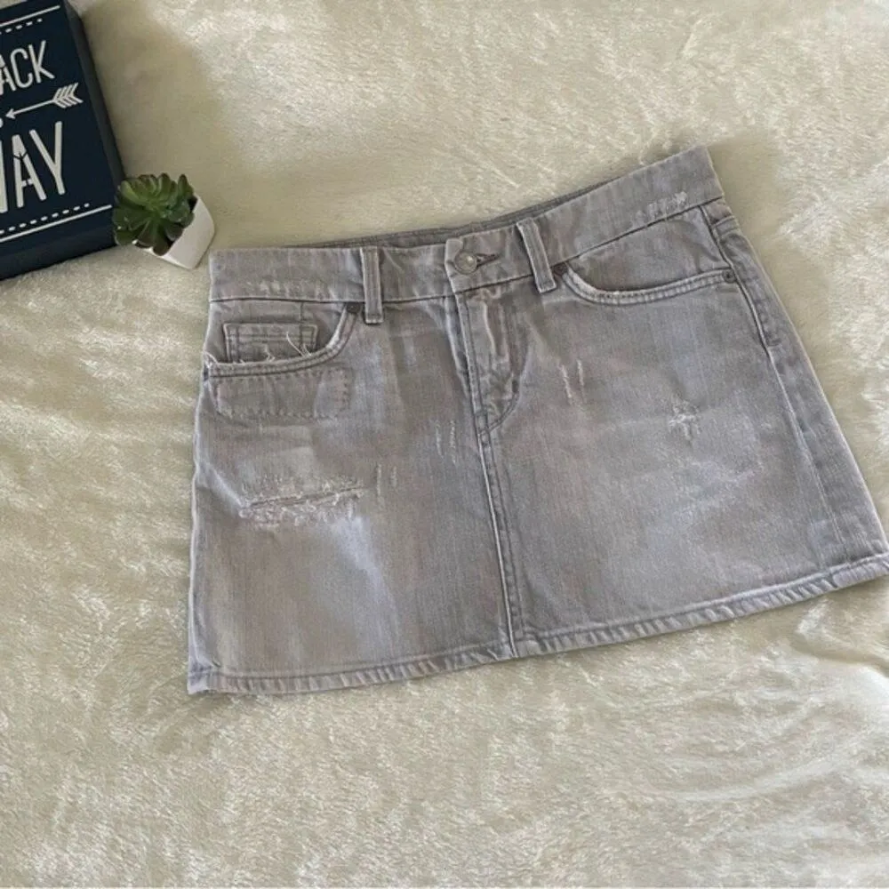 Citizens Of Humanity by Jerome‎ Dahan mini Skirt  
Grey Boho style#370 size 29 - Image 2