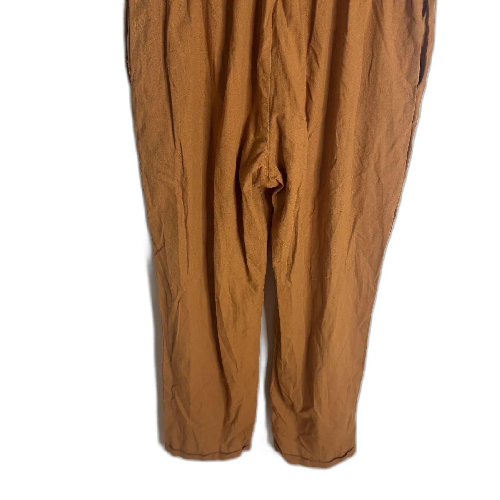 Sienna Sky Jumpsuit Womens Medium Brown Short Sleeve V Neck Elastic waist - Image 9